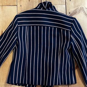 Banana Republic striped blazer with bow tie